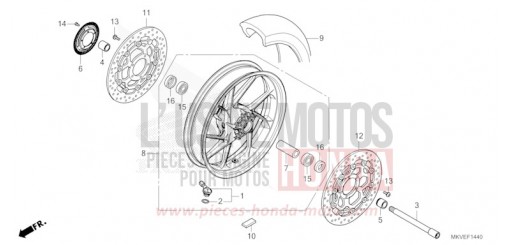 FRONT WHEEL NSS750S de 2025